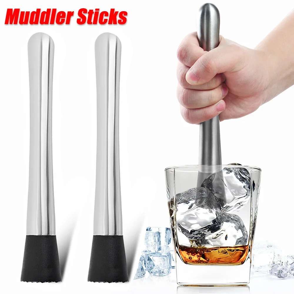 Muddler Cocktail Bar - Bastões de Aço Inoxidável para Esmagar
