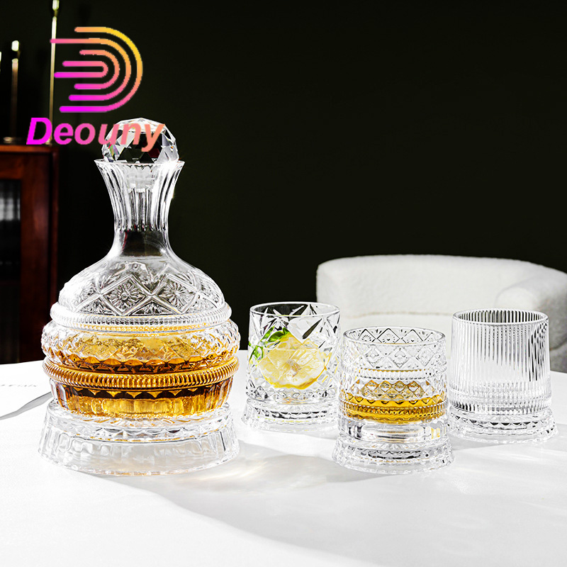 Wine Beer Whiskey - Decantador de vinho giratório diamante estrela