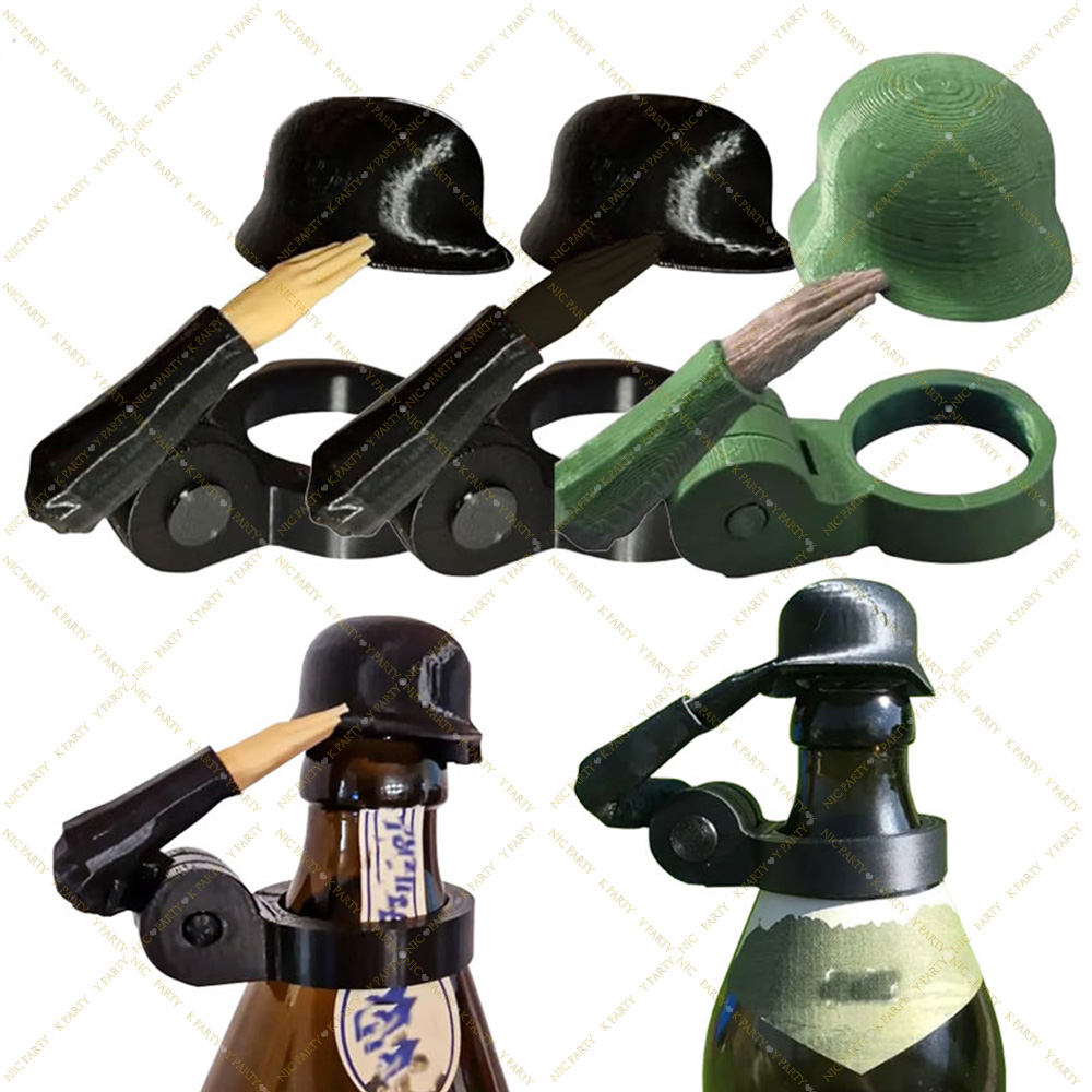 Wine Beer Hat - Capacete Engraçado de Soldado para Garrafa
