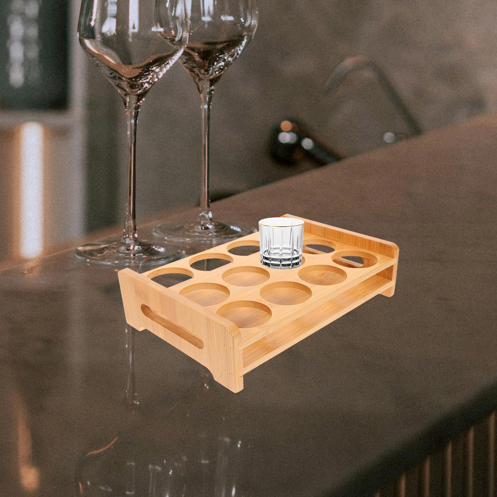 Wine Beer Whiskey - Suporte Expositor de Copos de Shot