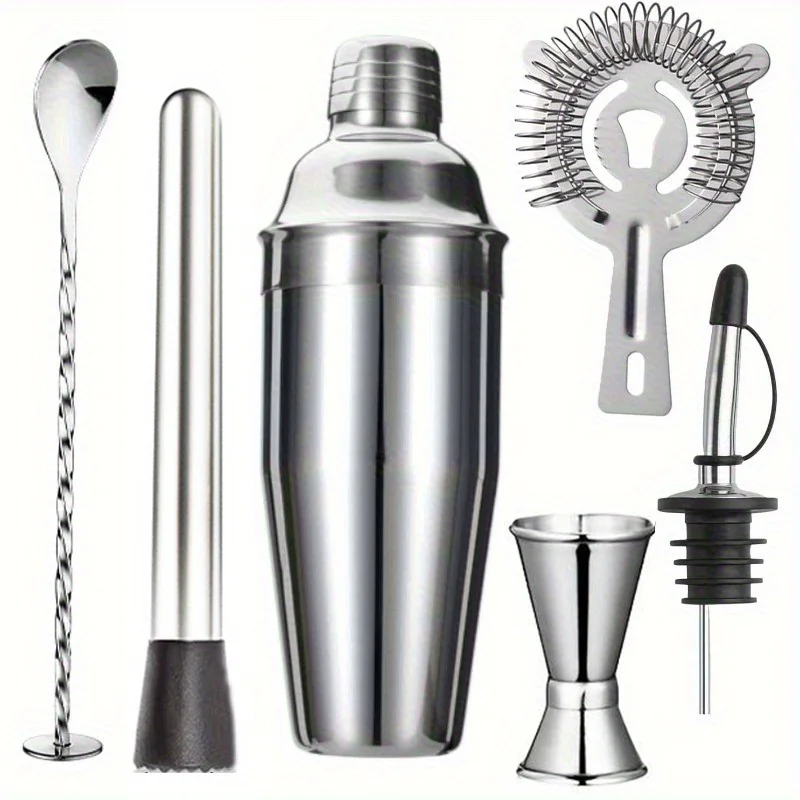 Muddler Cocktail Bar - Conjunto de Coqueteleira de Aço Inoxidável