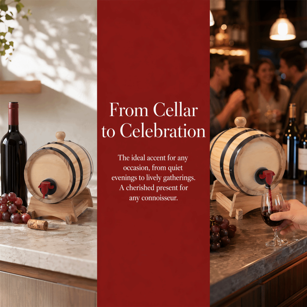 Wine Beer Whiskey - 7 barris vintage de madeira de