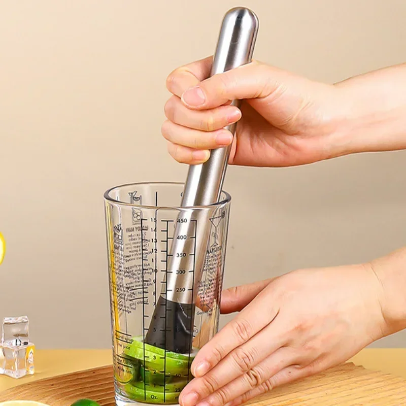 Muddler Cocktail Bar - Martelo de gelo esmagado de aço