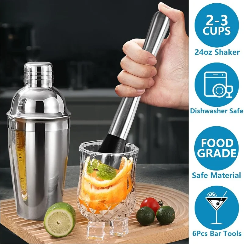 Conjunto de Coqueteleira de Aç - Muddler Cocktail Bar avaliação e preço